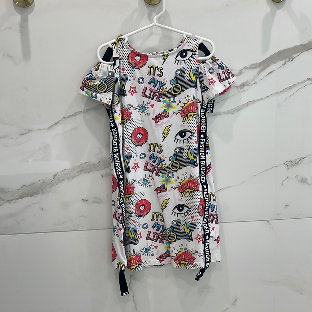 CHOUPETTE - EUC SIZE 6 GIRL’S CUT SHOULDER DRESS